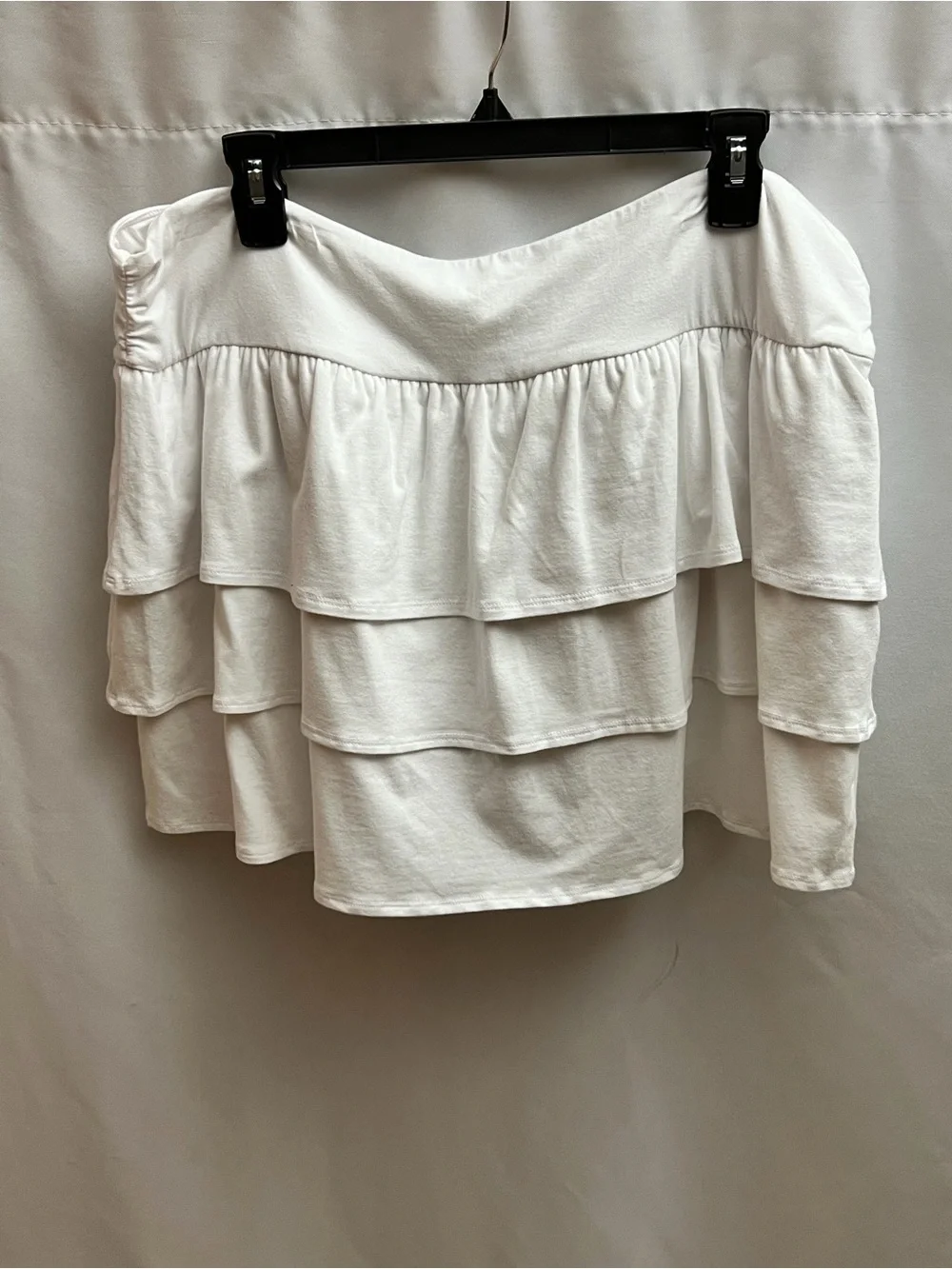 NWT Hollister White Tiered Ruffle Skort Built In Shorts XXL Mini Skirt Boho